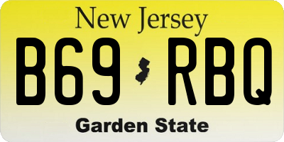 NJ license plate B69RBQ
