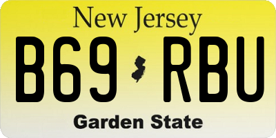 NJ license plate B69RBU