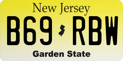 NJ license plate B69RBW