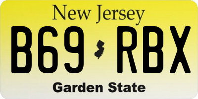 NJ license plate B69RBX
