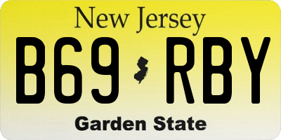 NJ license plate B69RBY