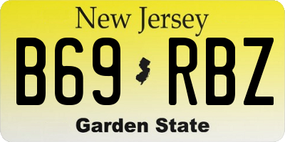 NJ license plate B69RBZ
