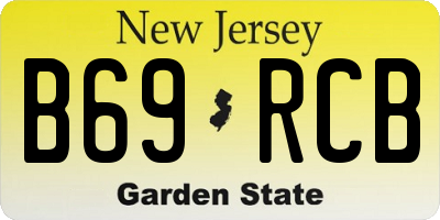 NJ license plate B69RCB