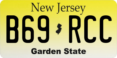 NJ license plate B69RCC
