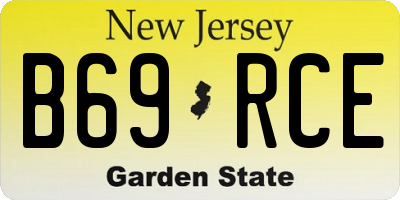NJ license plate B69RCE