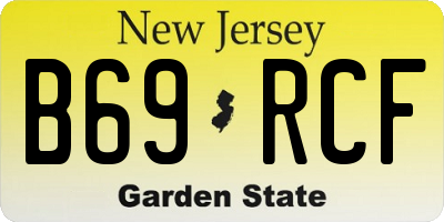 NJ license plate B69RCF