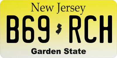 NJ license plate B69RCH