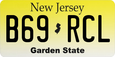 NJ license plate B69RCL
