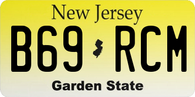 NJ license plate B69RCM