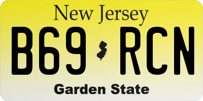 NJ license plate B69RCN