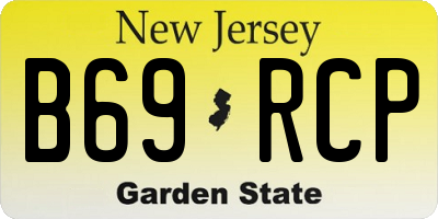 NJ license plate B69RCP