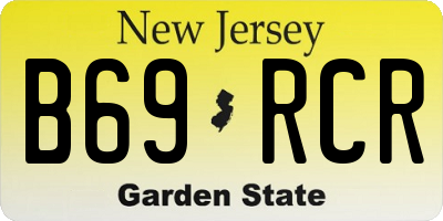 NJ license plate B69RCR