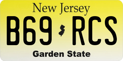 NJ license plate B69RCS