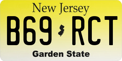 NJ license plate B69RCT