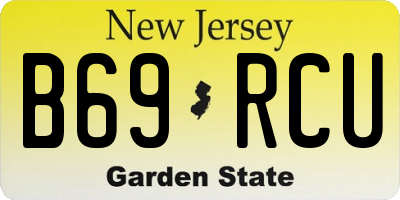 NJ license plate B69RCU
