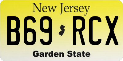 NJ license plate B69RCX