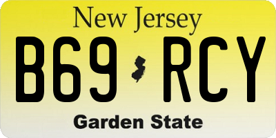 NJ license plate B69RCY