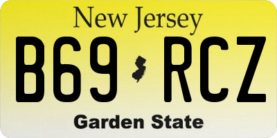 NJ license plate B69RCZ