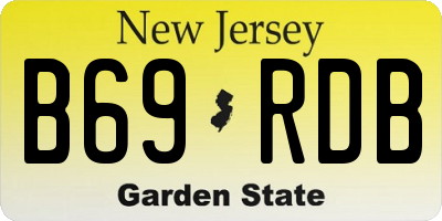 NJ license plate B69RDB