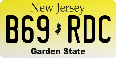 NJ license plate B69RDC