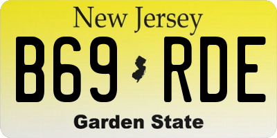 NJ license plate B69RDE