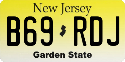 NJ license plate B69RDJ