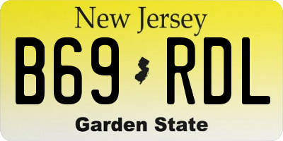 NJ license plate B69RDL