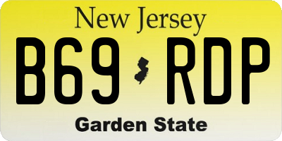 NJ license plate B69RDP