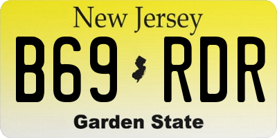 NJ license plate B69RDR