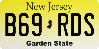 NJ license plate B69RDS