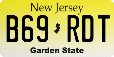 NJ license plate B69RDT