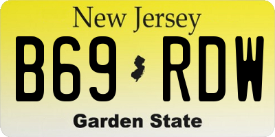 NJ license plate B69RDW