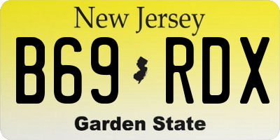 NJ license plate B69RDX