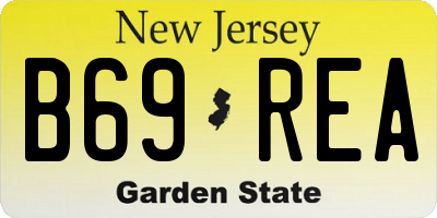 NJ license plate B69REA