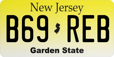 NJ license plate B69REB