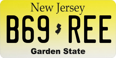 NJ license plate B69REE