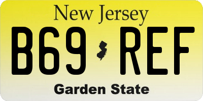 NJ license plate B69REF