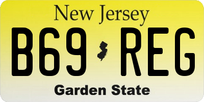 NJ license plate B69REG