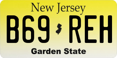 NJ license plate B69REH