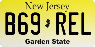 NJ license plate B69REL