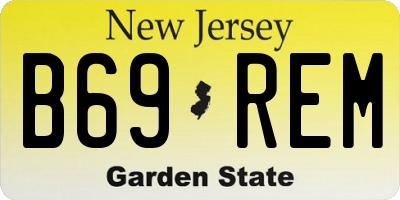 NJ license plate B69REM