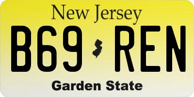 NJ license plate B69REN