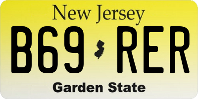 NJ license plate B69RER