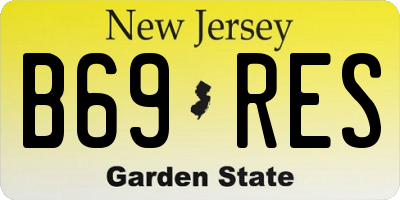 NJ license plate B69RES