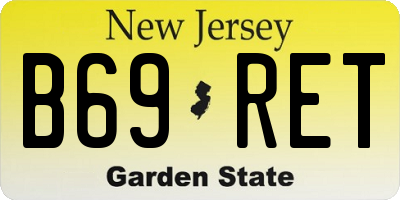 NJ license plate B69RET