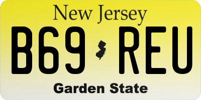 NJ license plate B69REU