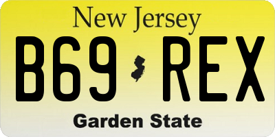 NJ license plate B69REX