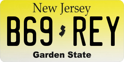 NJ license plate B69REY