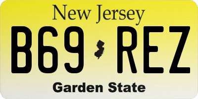 NJ license plate B69REZ