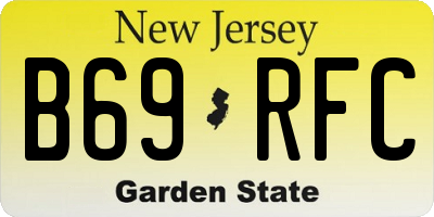NJ license plate B69RFC